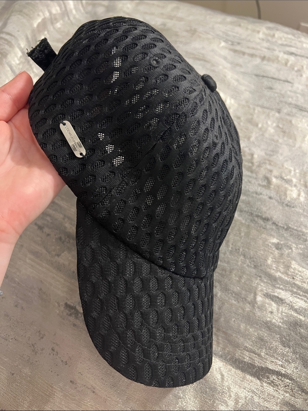 Steve Madden Black Mesh Baseball Hat